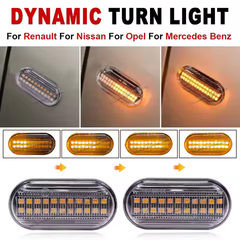 For Renault Clio 1 2 KANGOO MEGANE ESPACE TWINGO MASTER Led Dynamic Side Marker Turn Signal Light fo