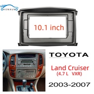 Honxun for TOYOTA Land Cruiser lc100 VXR GXR 2003-2007 9inch 2din stereo center panel facia plate 2d