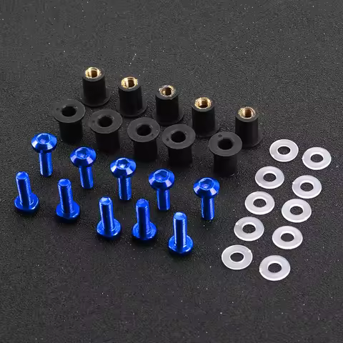 10PCS M5x19mm Windscreen Windshield Bolts Screws Nut Fastener For Yamaha XJ600 XJ600S XJ600NS XJ650 