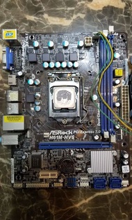 電腦底板+CPU_ASROCK H61M-HVS + G630