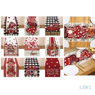 LIDU1 Table Runner Heart Pattern Tablecloth 13x71 Inches for Kitchen Coffee Dining