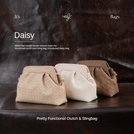 Its Elf Daisy Clutch Sling bag Elegant Woven Wedding bag