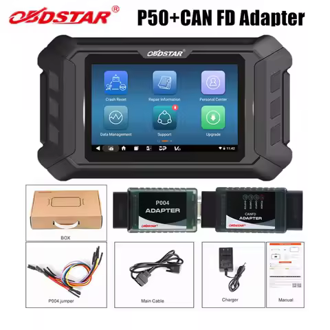OBDSTAR P50 with CAN FD Adapter Airbag Reset Intelligent Equipment Covers 86 Brands and Over 11600+ 