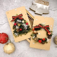 【材料包】聖誕節DIY立體花圈聖誕樹卡片 交換禮物 聖誕禮物 送禮
