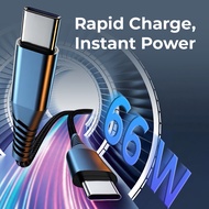 Fast Charging Data Charger Cable Type C to Type C 66W 6A