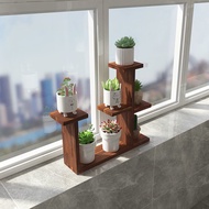 Shelf Multi-Layer Window Sill Indoor Floating Special Offer Space Saving Wooden Shelf Balcony Small Flower Shelf Balcony/Flower Pots Plant Seeds Tray Succulent Flower Pot Holder
