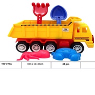 Long Sandbox Tilt Truck Toy with Wheels 8 Get 2 Crisps and 2 Sand Molds TTP 777A