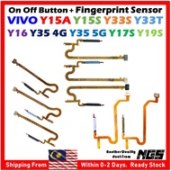 On Off Button with Fingerprint Sensor For VIVO Y15A / Y15S / Y33S / Y33T / Y16 / Y35 4G / Y35 5G / Y
