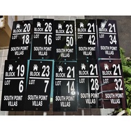 Customized FROSTED House Number Plate House Address Plate 3.0mm Thick Acrylic Plate 5x10