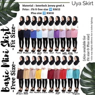 Mini Skirt Muslimah High Quality Tutup Punggung Skirt Muslimah Extended Skirt Bottoms Muslim Fashion