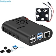 ALLGOODS Case ASB Durable Black for Raspberry Pi 4 Model B, Pi 4B, Pi 4 Heatsink Shell