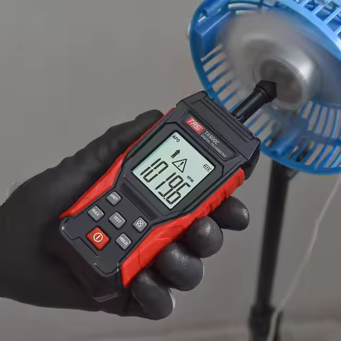 TASI Digital Tachometer Contact Type Mini RPM Tester Meter LCD Display Handheld Digital Photo Tachom