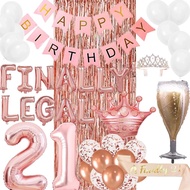 21st Birthday Decorations for Girls Rose Gold Finally Legal 21 Birthday Decoration for Her Happy Bir
