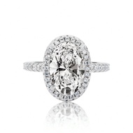 1pc Luxurious Pigeon Egg 5CT Moissanite Ring Diffuse Noble Oval Diamond Ring Women's Ring 925 Sterli