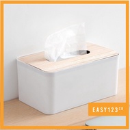 *clearance* EASY123CO Tissue Box Holder YL Plastic Wood Bamboo Minimalist Nordic Home Kitchen Bathro
