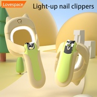 LS-STORE Baby Luminous Nail Clippers Children's Stainless Steel Nail Clippers Splash Proof Nail Clip
