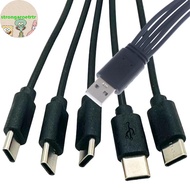 Strongaroetrtr 1/2Pcs 20cm USB To Type-c Splitter Adapter Cable 2/3/4/5 Port USB C Splitter Cable US