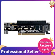 PCIe 5.0 X16 to X8+ X4+ X4 Expansion Adapter Card Split Riser Card GEN5 for M. 2 NVMe SSD for 22110-