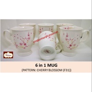 [READY STOCK] [HOT SELLING] [ORIGINAL] Vantage Mug Set 6 in 1 - Cherry Blossom (F31)