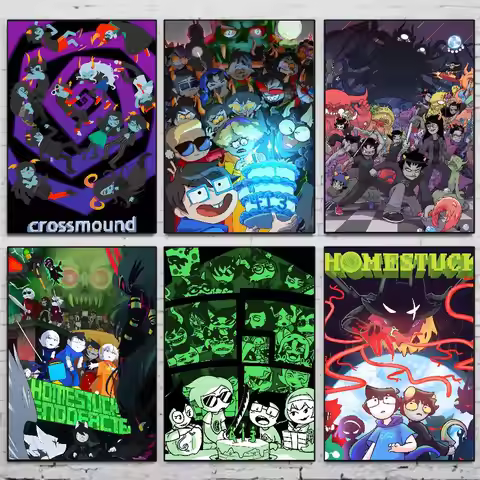 Internet Fiction Anime H-Homestuck Poster High Quality Dorm Living Room Aesthetic Wall Decoration Pa