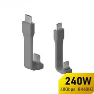 Short USB4 Cable 240W Fast Charging U-Shaped USB C Cable 40Gbps 8K Video for iPhone 16 15, iPad, SSD
