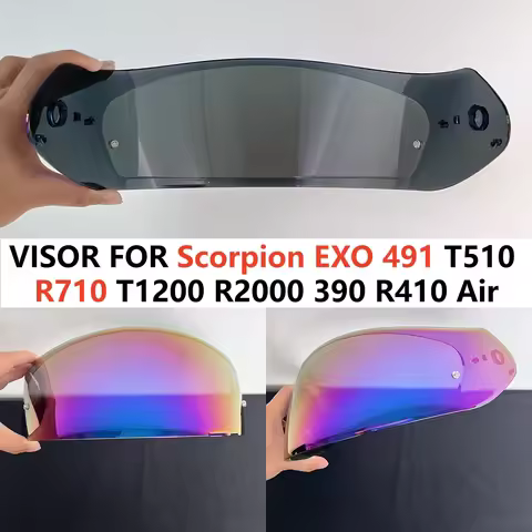Helmet Visor for Scorpion EXO-491 T510 R710 T1200 R2000 390 R410 Air Face Shield Uv Protection Motor