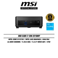 MSI Cubi 5 12M 251BMY (Intel Core i3-1215U/Intel UHD/2x DDR4 SO-DIMM/1x M.2 SSD/1x 2.5" HDD)