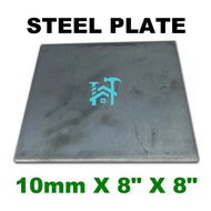 STEEL PLATE BASE PLATE 10mm THICK X 8 X 8 INCHES
