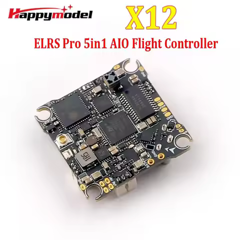 HappyModel X12 ELRS Pro 5in1 AIO Flight Controller Built-in 2.4G ELRS V3.0 OPENVTX 400mW 1-2S LiPo 2