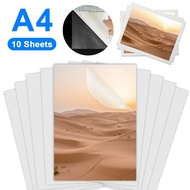 #Hishi shop# 10 Sheets A4 Self-Adhesive Cold Laminating Film Waterproof Transparent Shiny Stars Dots