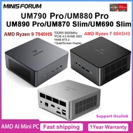 MINISFORUM UM890 Pro Mini PC AMD Ryzen 9 8945HS Windows 11 Pro 64GB DDR5 4TB SSD R9 7940HS Gaming PC