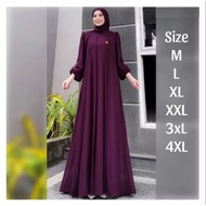 FRANCISS.ID GAMIS JUMBO BURGUNDY SARAH DRESS PREMIUM CERUTTY MATERIAL FULL FURING COLOR MAHOGANY ARM