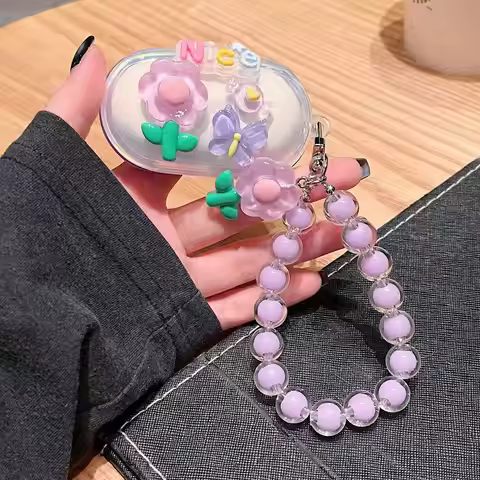 For Huawei Freebuds Se Case Cute Flower Colorful Gradient Transparent Silicone Earphones Cover For h