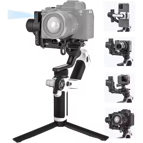 Free Delivery - SCORP Mini 2 [White] All-in-One 3-Axis Mirorrless Gimbal Camera Stabilizer for Sony 