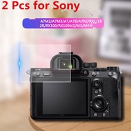 2 PCScamera Tempered Glass Screen Protector for Sony A7M3 A7M2 A7II A7III A7R2 A6300 A6000 A6400  RX100  ZV1 ZV-1 WX350