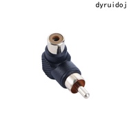 DYRUIDOJ RCA Adapter RCA Durable Audio Converter Right Angle Converter L Splitter Gold Plating RCA C