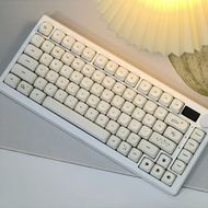 A Like Simple y สีขาวน่ารักธีมแมว Keycap 124 คีย์ PBT ระเหิด MOA โปรไฟล์รอบบอลหมวกเกาหลีคีย์บอร์ด Ke