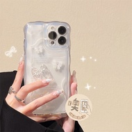 Iphone 14 Pro Max Phone Case Transparent Bow i14