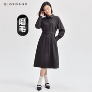GIORDANO WOMEN Detachable belt raglan sleeve dress 05464712