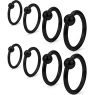 SCERRING 4 Pairs 20G 16G 14G 12G Stainless Steel Captive Bead Ring Nose Hoop Rings Eyebrow Lip Ear T