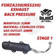 CJ IPOH BUBO STEEL FORZA250/NSS250 EXHAUST BACK PRESSURE 32MM CUTTING STANDARD