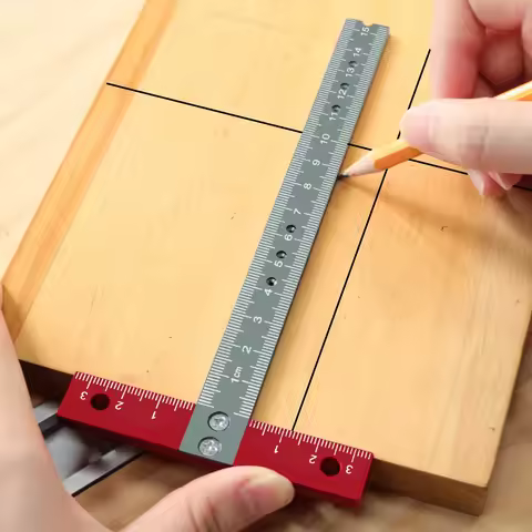 T Square Positioning Ruler, 170mm Aluminum T-Ruler, Laser Printed, Drafting Architect Ruler, Set Squ