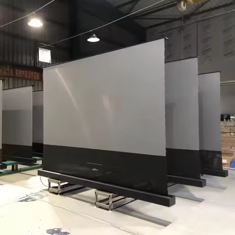 Electric 92-Inch Pop-Up Projector Screen 16:9 UST Floor Screen for Home Theater Home Cinema Applicat