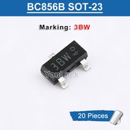 20pcs BC856B Marking 3BW SOT-23 65V/100mA PNP Transistor New Original