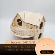NEW Lanyan Hamster Furniture Wooden Hamster House Hamster Sleeping Nest Toy Supplies Landscape Platform Hamster Landsc