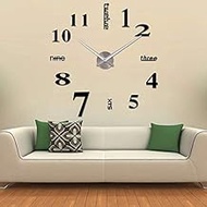 YSG 3D Luminous Real Big Wall Clock Rushed Mirror Sticker Diy Living Room Home Decor Fashion Watches Quartz Large 4