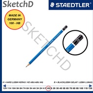 HB Staedtler Mars Lumograph Pencil 100-HB Blue