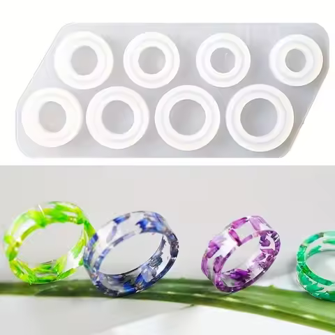 Ring Silicone Mold with 7 Assorted Sizes DIY Circle Resin Epoxy Resin Mold Jewelry Resin Casting Mol