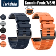 26mm 22mm Silicone Strap Quick Release Band for Garmin Fenix 7X Fenix 7 / Fenix 6 6X Pro / Fenix 5 5