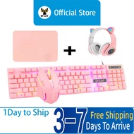 ℡♧✷STX 540 Gaming Keyboard And Mouse Headset Set With Mouse Pad RGB Combo (4 in 1) RGB Keyboard Mous